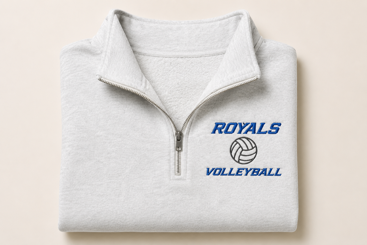 Embroidered Royals Volleyball Quarter-Zip